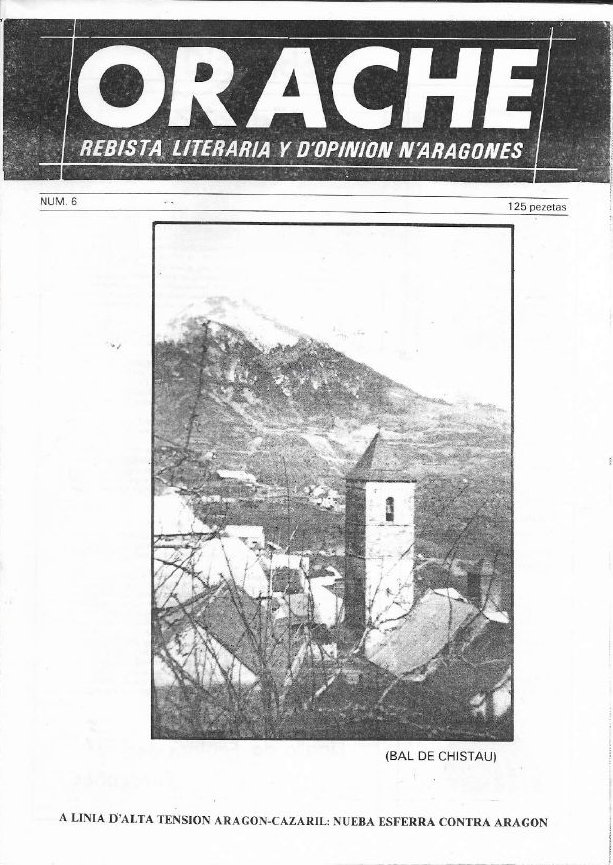 Portada de la quinta edición de la revista Orache.